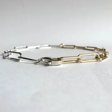 Silver x Gold Trombone Chain Bracelet