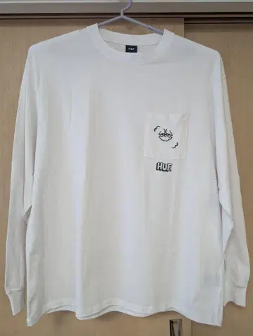 HUF 화이트 긴팔 티셔츠 XL