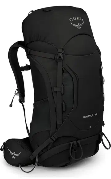 Osprey Kestrel 48 블랙 백팩
