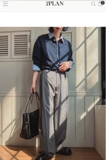 그레이 블랙 와이드 이지 팬츠 2세트