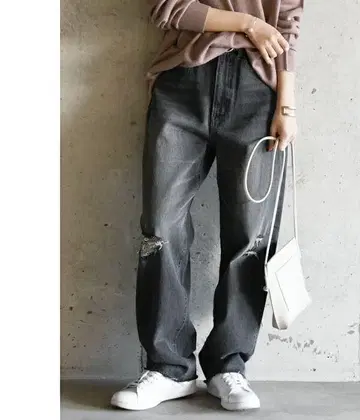 컷오프 크러쉬 데님 팬츠 L 사이즈