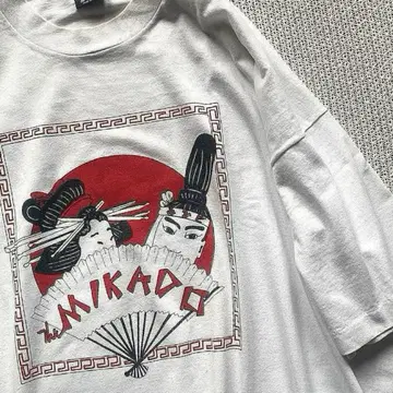 빈티지 티셔츠 유니크 한자 수베니어 nik nik XXL 일본