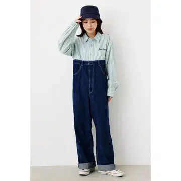 T셔츠 점프수트 청바지