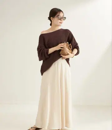 plage Washable Fibril 드레이프 스커트