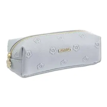 MARY QUANT 심플 엠보싱 데이지 스퀘어 펜 케이스