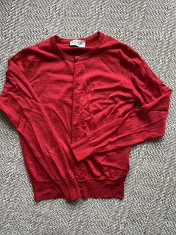 JOHN SMEDLEY 레드 가디건 S