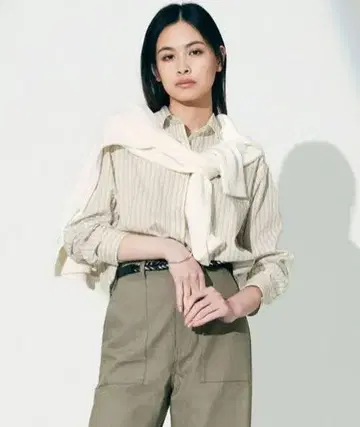 23구 워셔블 CANCLINI 베이직 스트라이프 셔츠 40 L
