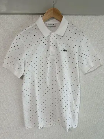 LACOSTE 화이트 반팔 피케 셔츠