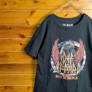 Def Leppard 데프 레파드 락밴드 반팔 티셔츠 블랙 S 구제 의류