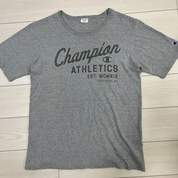 Champion Reverse Weave 그레이 티셔츠 L 단색 택