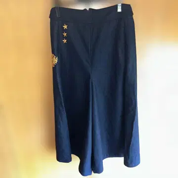 Y's 네이비 자수 와이드 팬츠