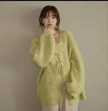 mideal 그린 믹스 컬러 니트