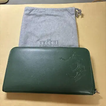 DE VEGGHI 그린 가죽 장지갑