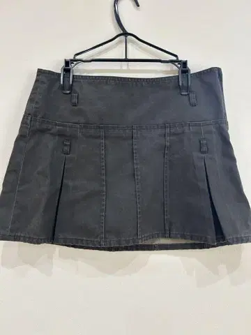 ZARA 다크 그레이 플리츠 스커트 벨트 S 사이즈