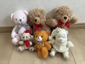 곰 봉제 인형 세트 (6개)