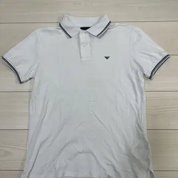 EMPORIO ARMANI 화이트 피케 셔츠 M