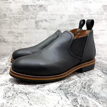 다이아몬드 스트릿 사이드 고어 부츠 25cm 가죽 신발 블랙 가죽