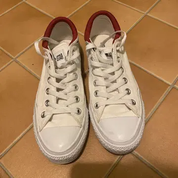CONVERSE ALL STAR 화이트/레드 스니커즈