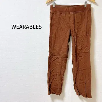 8 WEARABLES 브라운 슬림핏 팬츠 바지 구제 의류