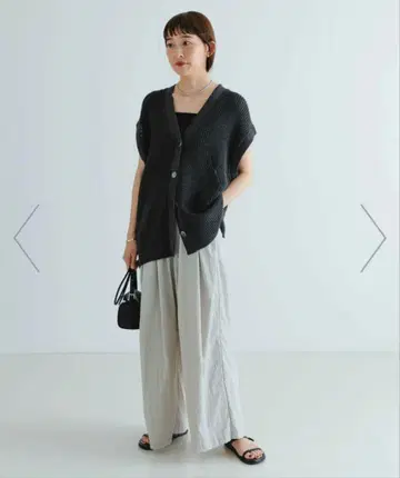 개더 와이드 팬츠