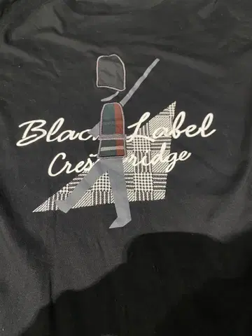 BLACK LABEL CRESTBRIDGE 글렌체크 로고 티셔츠