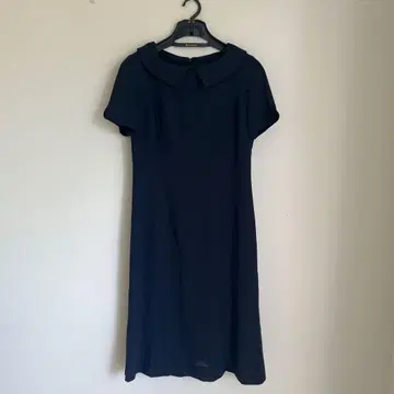 수험 원피스 여름 네이비 카라 부착 반팔 무릎 기장 원피스 size1