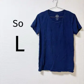 8 So Perfect Tee 네이비 L 상의 반팔 구제 의류 여성용