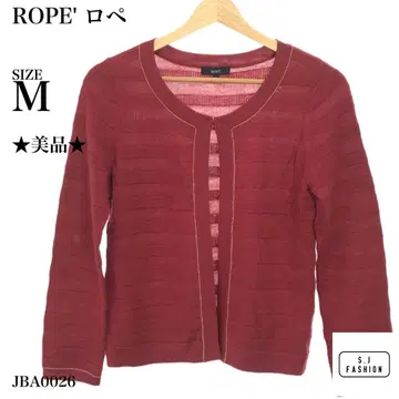 ROPE' 로페 상의 가디건 U넥 니트 긴팔 레드 M