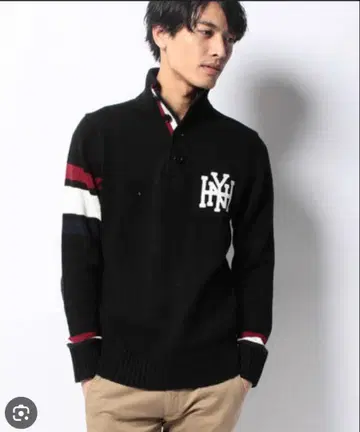 TOMMY HILFIGER 블랙 프리미엄 코튼 스웨터 M 사이즈