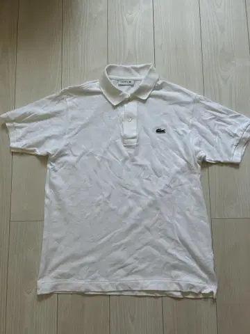 LACOSTE 화이트 피케 셔츠 4