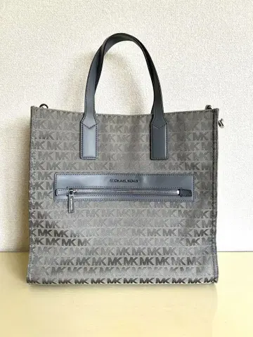 MICHAEL KORS 그레이 토트백 MK 로고