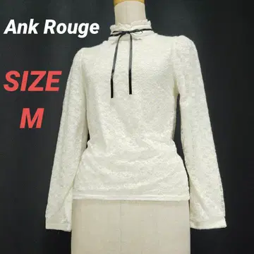Ank Rouge 앙크루즈 레이스 블라우스 리본 타이 화이트 M