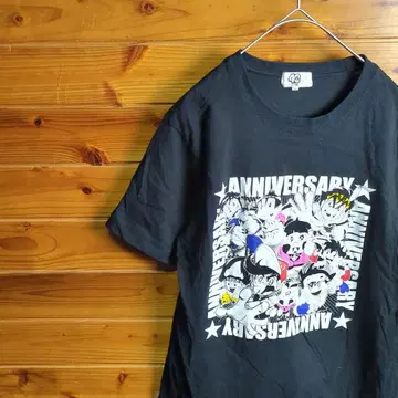 코로코로 코믹 40주년 반팔 티셔츠 블랙 M 캐릭터 구제 의류