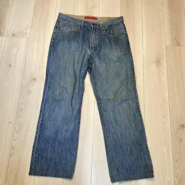NAUTICA 라이트 블루 배기 데님 청바지