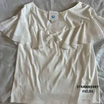 STRAWBERRY FIELDS 등 프릴 리본 블라우스