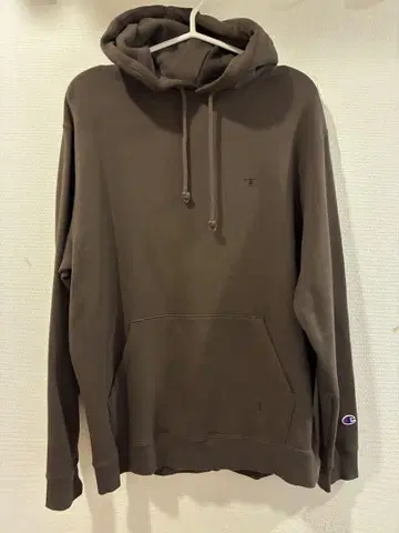 Champion 브라운 후드 부착 후드티
