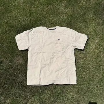VANS 베이지 티셔츠 L 사이즈 포켓 부착