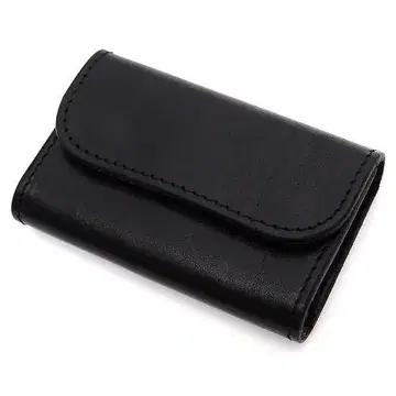 H0662S 미사용품 Tomo&co. 가죽 카드 케이스 블랙