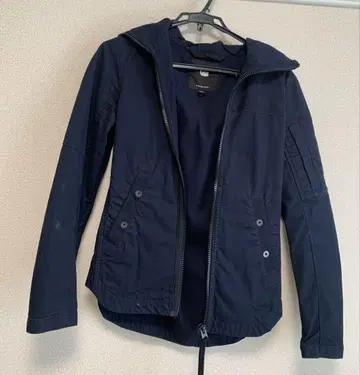 G-STAR RAW 네이비 후드 자켓 XXS
