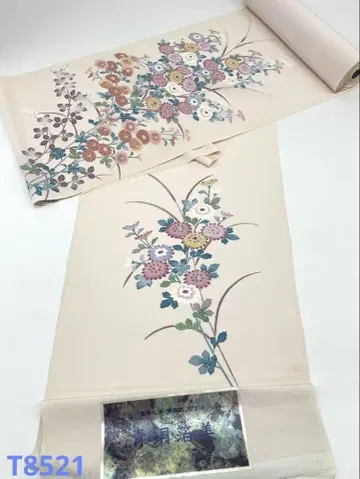 츠케사게 수제 그림 수염 순수 실크 옷감