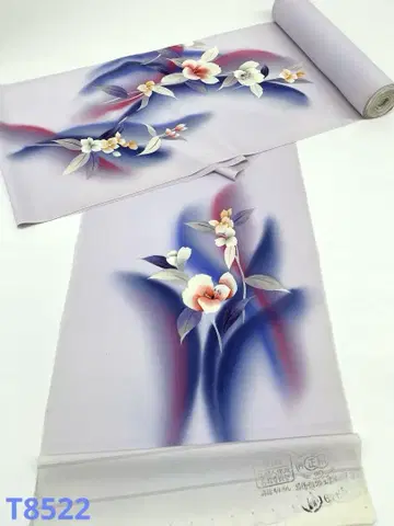 쓰케사게 손그림 손염색 순수 실크 옷감