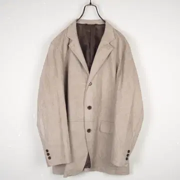 Y7926*폴 스튜어트 가죽 자켓 그레이 M