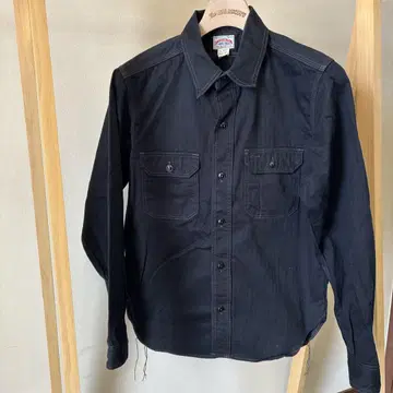 REAL McCOY's 워크 셔츠 블랙 사이즈 15