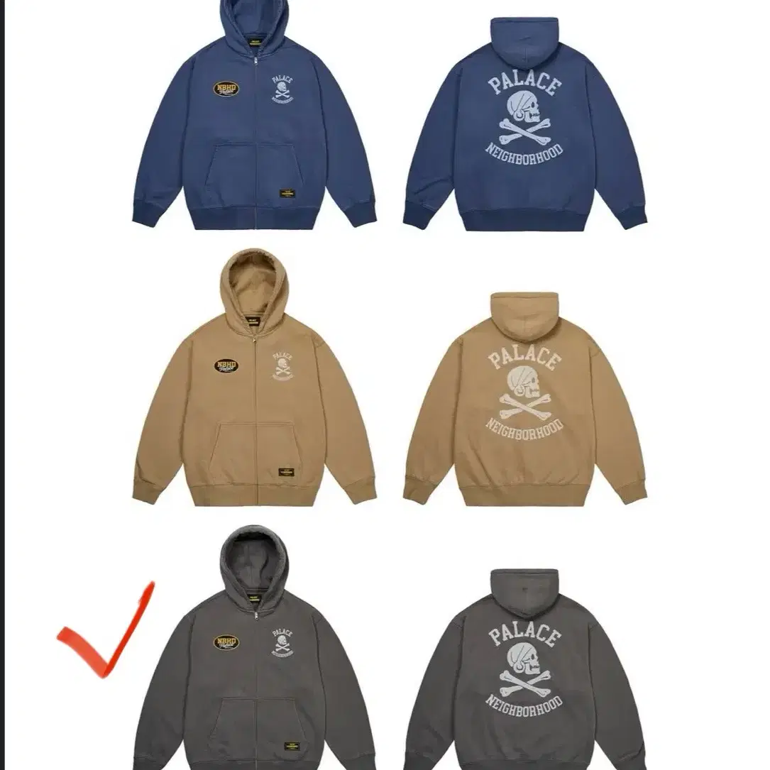 トップス PALACE NEIGHBORHOOD Skull Zip Hood Palace x Neighborhood Skull Zip Hood Incense Men's - FW25 - US