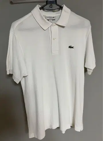 LACOSTE CLASSIC FIT 피케 셔츠 US M 화이트