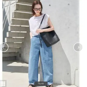 SLOBE IENA LE DENIM 와이드 커브 팬츠 38