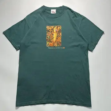 90s 디즈니 빈티지 티셔츠 L 상당 청록색 푸우 티거 6832