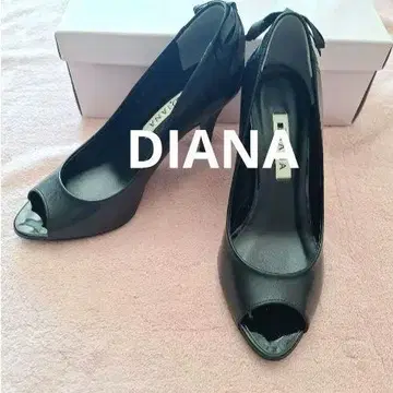 [미사용] DIANA 블랙 오픈토 하이힐 일본제 펌프스