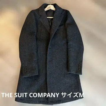 수트 컴퍼니 그레이 울 체스터 코트