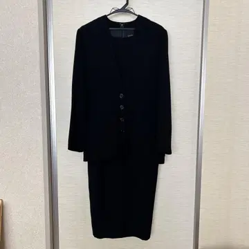 블랙 정장 원피스 세트